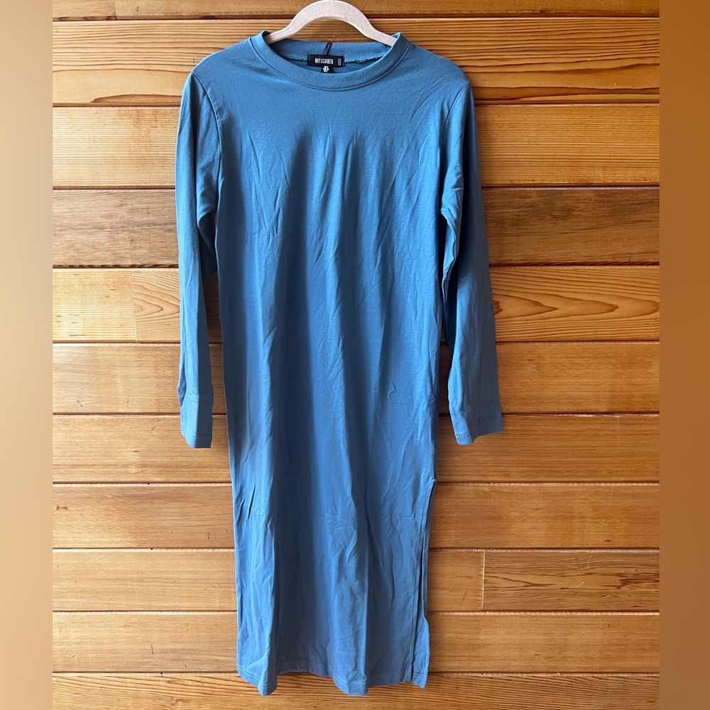 NWT Missguided Blue Midi Dress Size 2